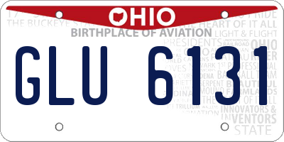 OH license plate GLU6131