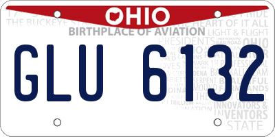 OH license plate GLU6132
