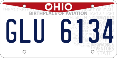 OH license plate GLU6134