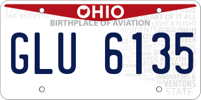 OH license plate GLU6135