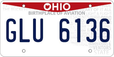 OH license plate GLU6136