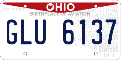 OH license plate GLU6137