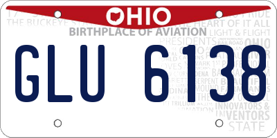 OH license plate GLU6138