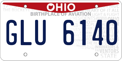 OH license plate GLU6140