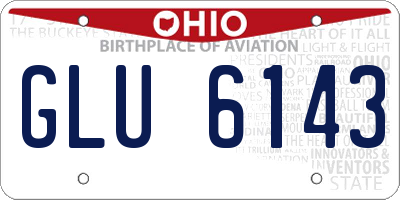 OH license plate GLU6143