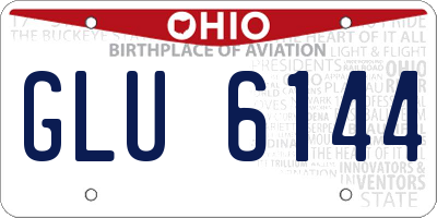 OH license plate GLU6144
