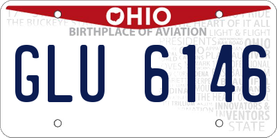 OH license plate GLU6146