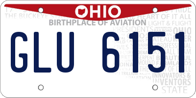 OH license plate GLU6151