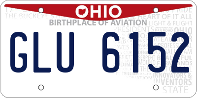 OH license plate GLU6152