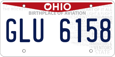 OH license plate GLU6158
