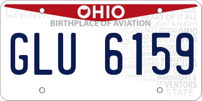 OH license plate GLU6159