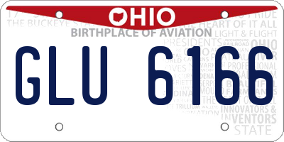 OH license plate GLU6166