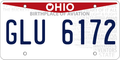 OH license plate GLU6172
