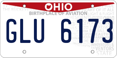 OH license plate GLU6173