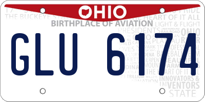 OH license plate GLU6174