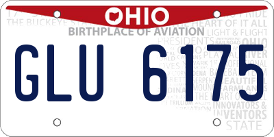 OH license plate GLU6175