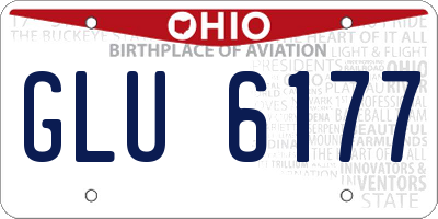 OH license plate GLU6177