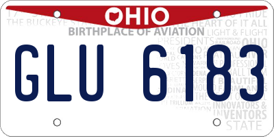 OH license plate GLU6183