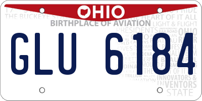OH license plate GLU6184