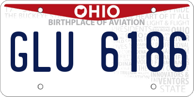 OH license plate GLU6186