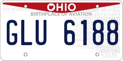 OH license plate GLU6188