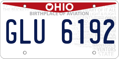 OH license plate GLU6192