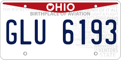 OH license plate GLU6193