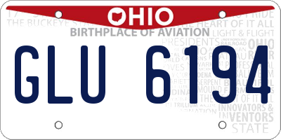 OH license plate GLU6194