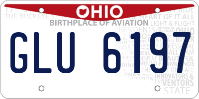 OH license plate GLU6197