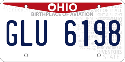 OH license plate GLU6198