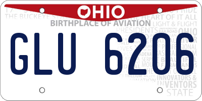 OH license plate GLU6206