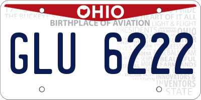 OH license plate GLU6222