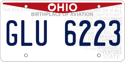 OH license plate GLU6223