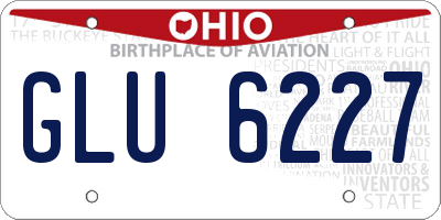 OH license plate GLU6227