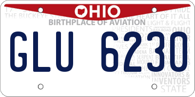 OH license plate GLU6230