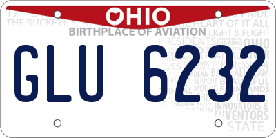 OH license plate GLU6232