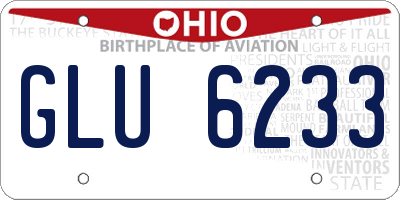 OH license plate GLU6233