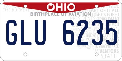 OH license plate GLU6235