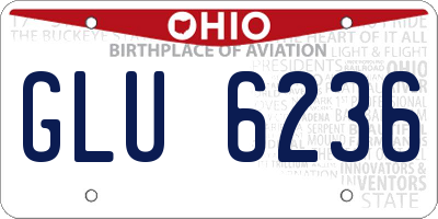 OH license plate GLU6236