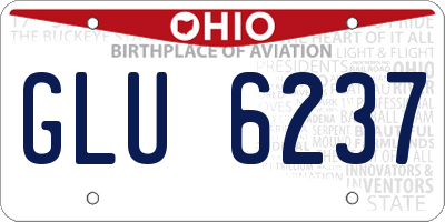 OH license plate GLU6237