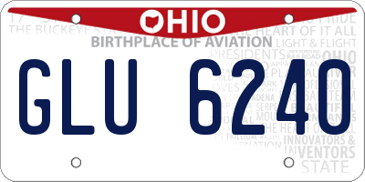OH license plate GLU6240