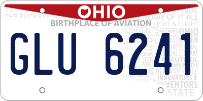 OH license plate GLU6241