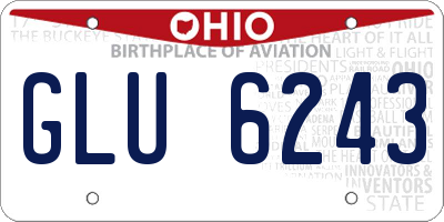 OH license plate GLU6243