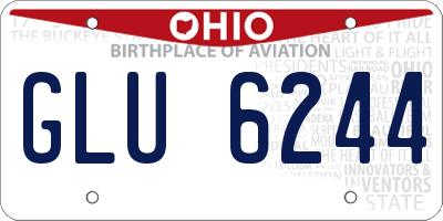 OH license plate GLU6244