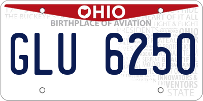 OH license plate GLU6250