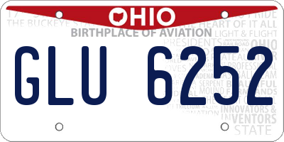 OH license plate GLU6252