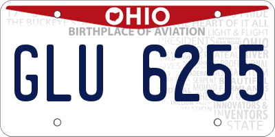 OH license plate GLU6255