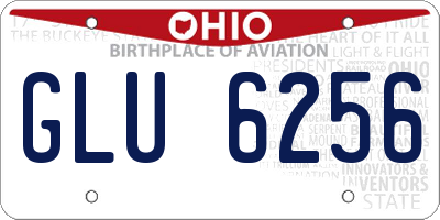 OH license plate GLU6256