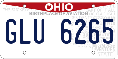 OH license plate GLU6265