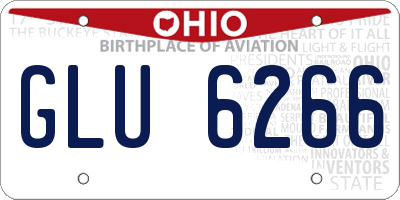 OH license plate GLU6266
